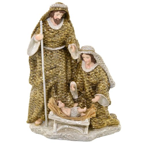 Sagrada Família C/ Glitter 27x20cm em Resina Mabruk