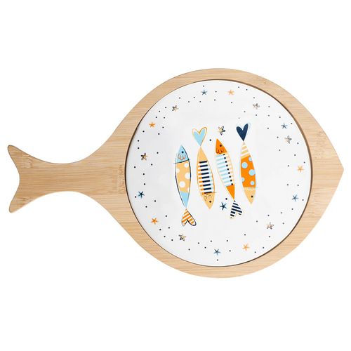 Kit Tábua/Bandeja Iki 2 Peças 27x17cm em Bambu Wolff