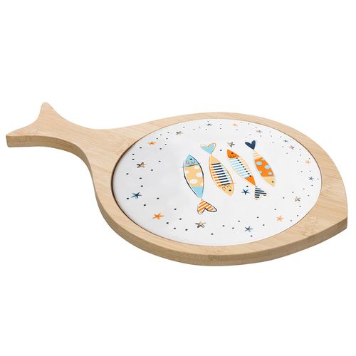 Kit Tábua/Bandeja Iki 2 Peças 27x17cm em Bambu Wolff