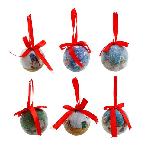 Bola de Natal Decorativa 6cm em Plástico Multiart