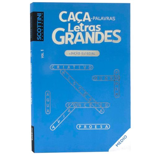 Caça Palavras Nível Médio 13,5x20,5cm em Papel Todo Livro