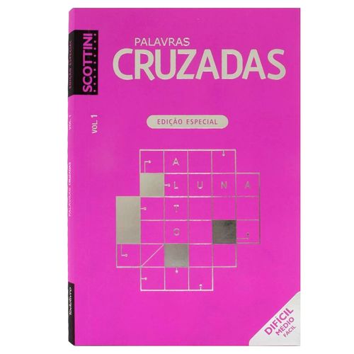 Livro Palavras Cruzadas 20,5cm em Papel Todo Livro