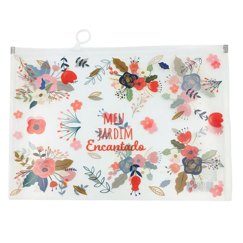 Pasta Arquivo Floral A4 em Plástico Dcarte