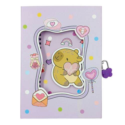 Diário Capivara C/ Cadeado 21x15,3cm em Papel DCarte