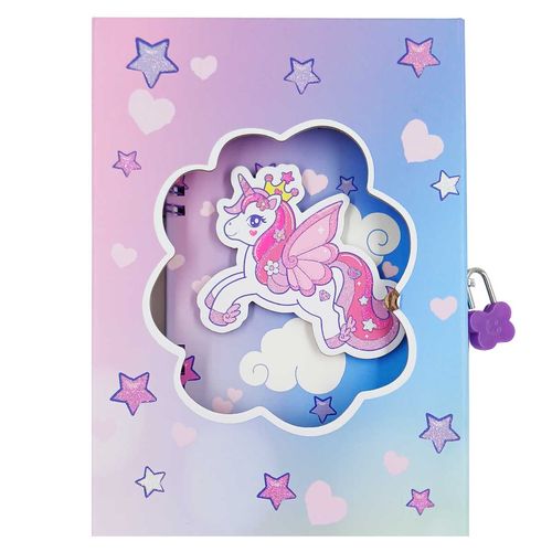 Diário Unicórnio C/ Cadeado 21x15,3cm em Papel DCarte