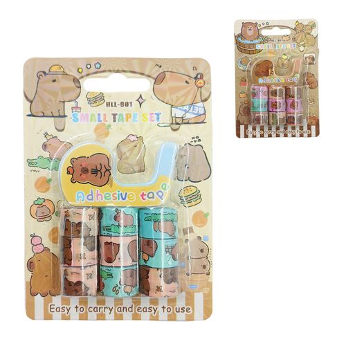 Jogo de Fita Adesiva Capivara 6 Peças em Plástico Michael Judi