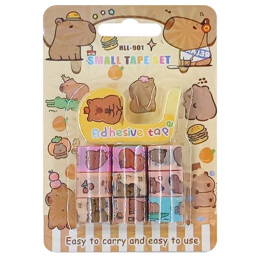 Jogo de Fita Adesiva Capivara 6 Peças em Plástico Michael Judi