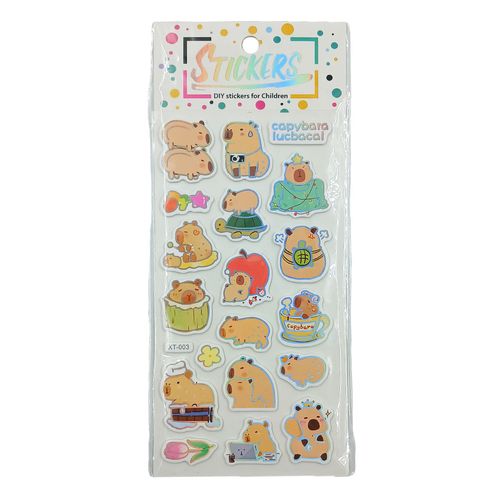 Cartela de Adesivos Capivara 25cm em Plástico Michael Judi