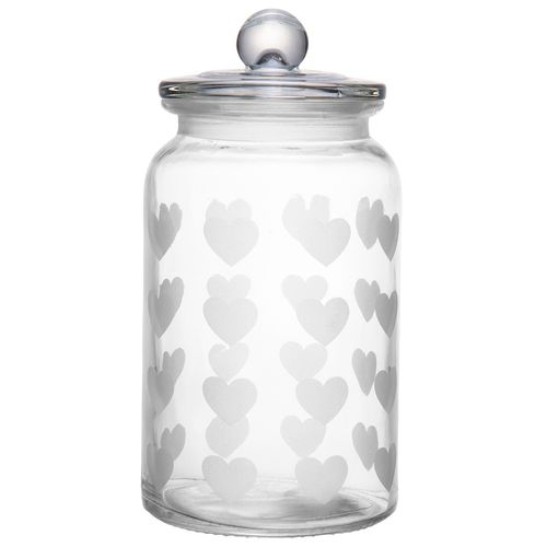 Porta Mantimento Coração 11x19cm em Vidro Lyor