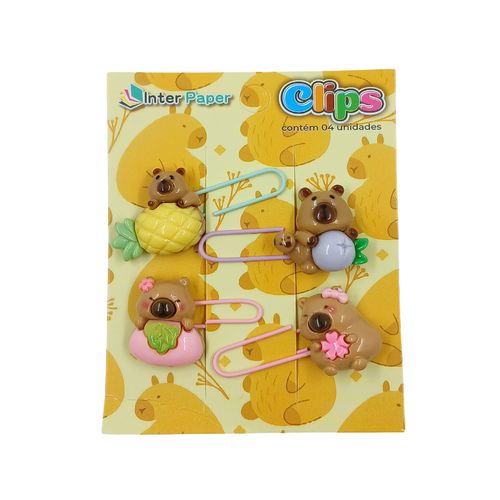Kit Clips Capivara 4 Peças em Plástico Interponte