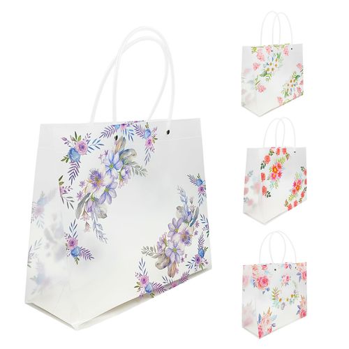 Sacola P/ Presente Floral 30x26cm em Plástico JML