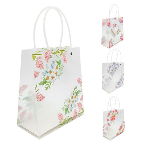 Sacola P/ Presente Floral 22x24cm em Plástico JML