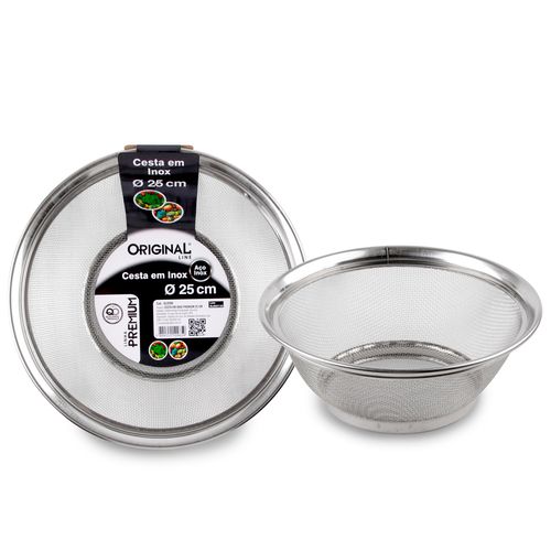 Cesta Premium 25cm em Aço Inox Original Line