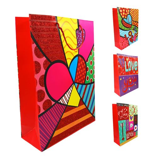 Sacola P/ Presente Love 31x42cm em Papel JML