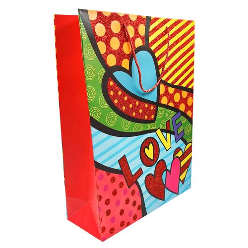 Sacola P/ Presente Love 31x42cm em Papel JML