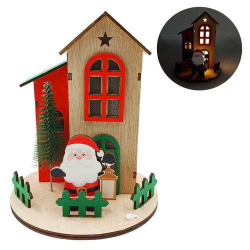 Enfeite de Mesa Natalino C/ LED 14cm em MDF Tokyo Design