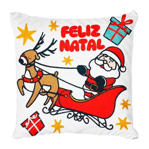 Capa P/ Almofada Natalina 43x43cm em Poliéster Tokyo Design