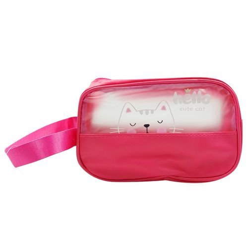 Nécessaire Gatinho C/ Alça 20x13cm em PVC Rubys