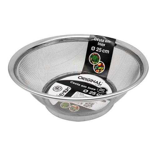 Cesta Premium 28cm em Aço Inox Original Line