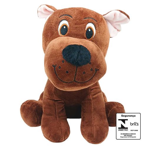 Cachorro de Pelúcia 25cm em Poliéster Fizzy