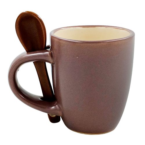 Caneca C/ Colher Denny 90cm em Cerâmica Wellmix