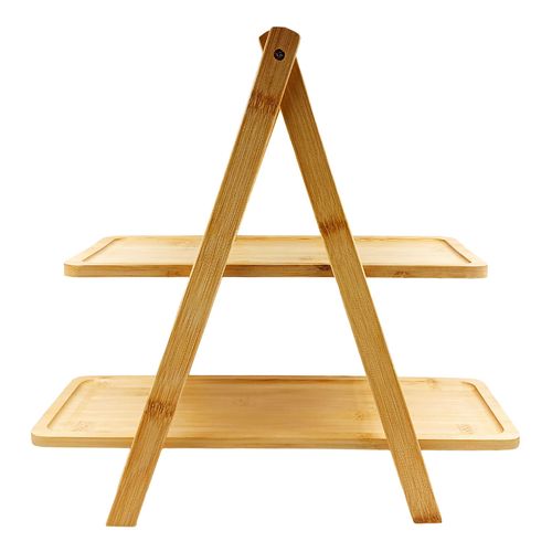 Petisqueira C/ 2 Andares 38x18x37cm em Bambu Casita