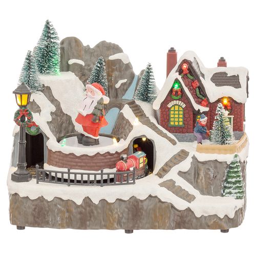 Vila Natalina C/ Estação Led 23x15x18cm em Resina Bela Flor