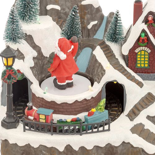 Vila Natalina C/ Estação Led 23x15x18cm em Resina Bela Flor