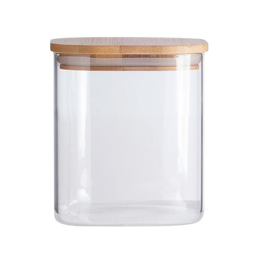 Pote Hermético C/ Tampa Bambu 6,5x8cm em Vidro Livon