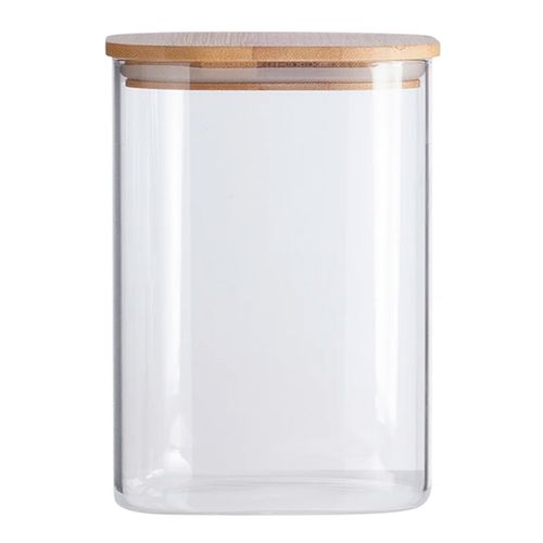 Pote Hermético C/ Tampa Bambu 8x12cm em Vidro Livon
