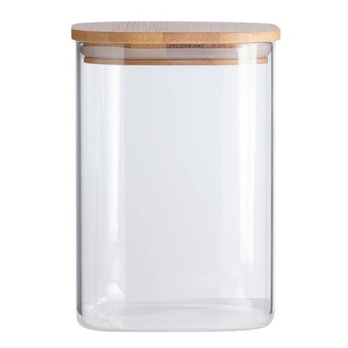 Pote Hermético C/ Tampa Bambu 6,5x10cm em Vidro Livon