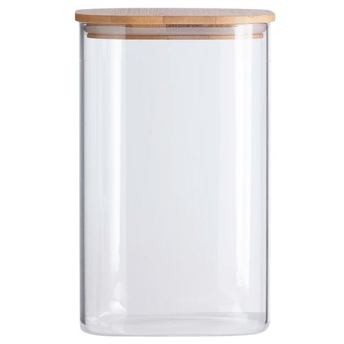 Pote Hermético C/ Tampa Bambu 9x15cm em Vidro Livon