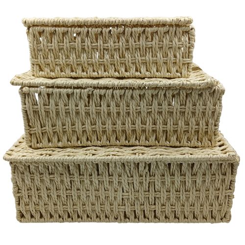 Jogo de Cesta Organizadora 3 Peças em Papel Tokyo Design