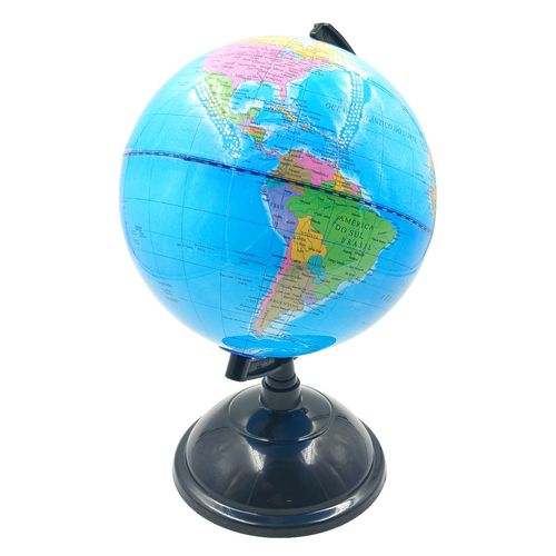 Globo Terrestre Decorativo 21,7x30,5cm em Plástico Imporiente