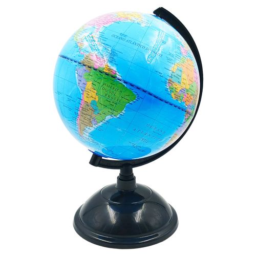 Globo Terrestre Decorativo 21,7x30,5cm em Plástico Imporiente