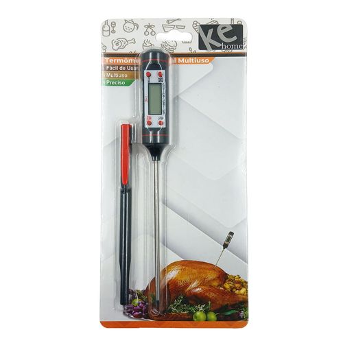 Termômetro Culinário Digital 18cm em Inox Kehome