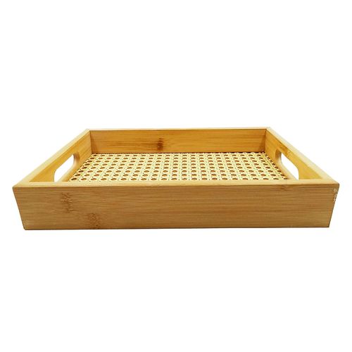 Bandeja Treliça 20x30x5cm em Bambu Top Útil