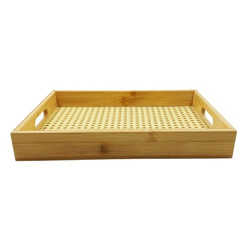 Bandeja Treliça 25x35x5cm em Bambu Top Útil
