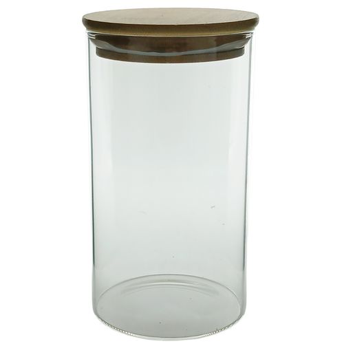 Pote Hermético C/ Tampa Bambu 690ml em Vidro Top Útil