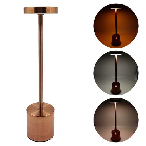 Luminária de Mesa Gleam Decorativa 34,5cm em Metal Rio de Ouro