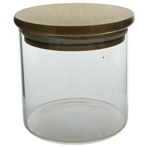 Pote Hermético C/ Tampa Bambu 350ml em Vidro Top Útil