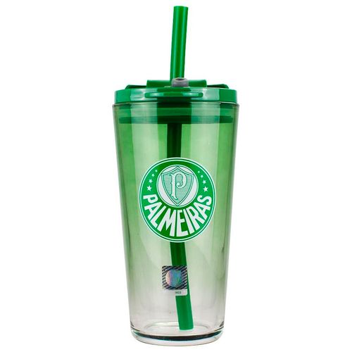 Copo C/ Canudo Palmeiras 750ml em Vidro Mileno