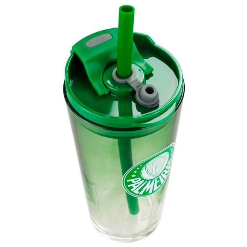 Copo C/ Canudo Palmeiras 750ml em Vidro Mileno