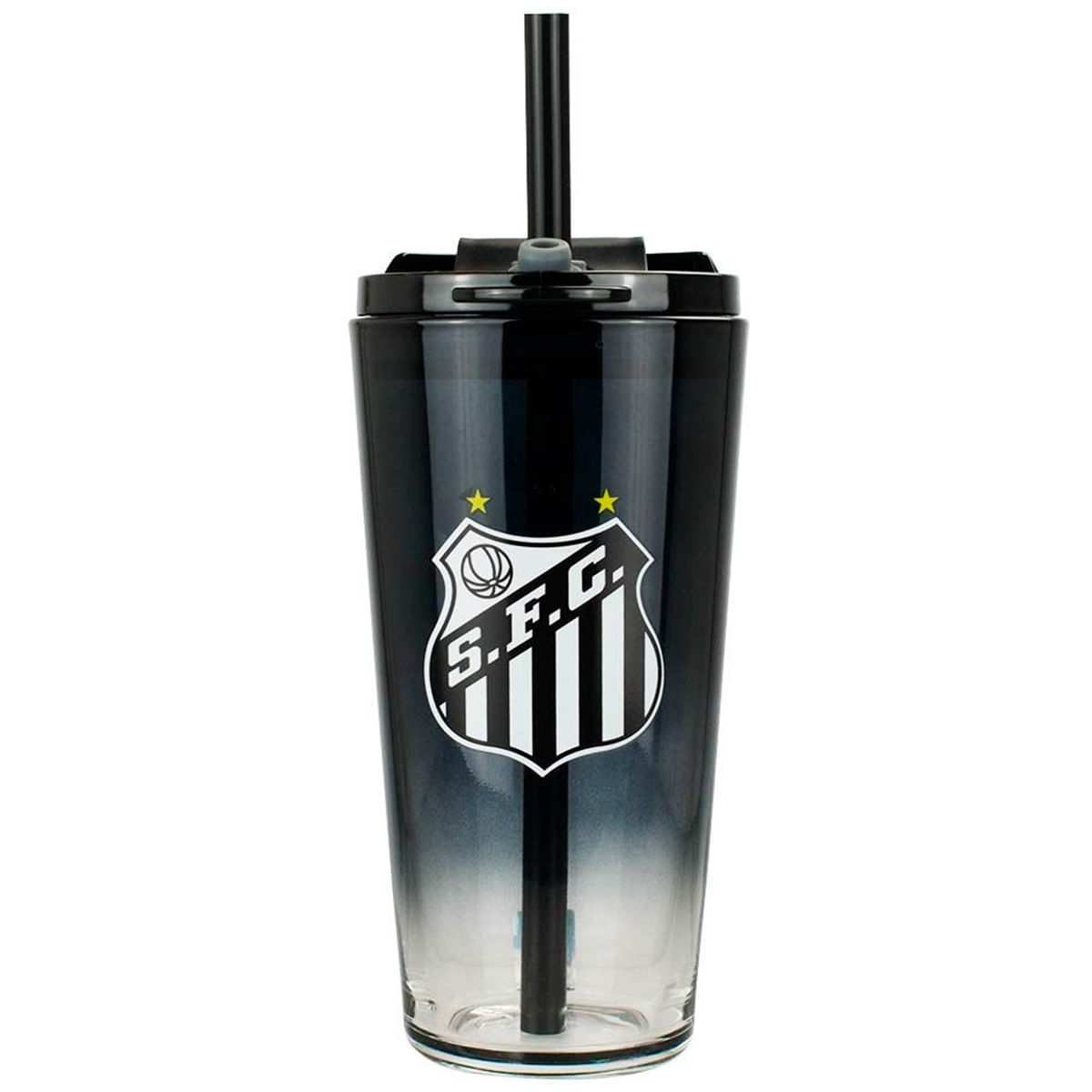 Copo C/ Canudo Santos 750ml em Vidro Mileno