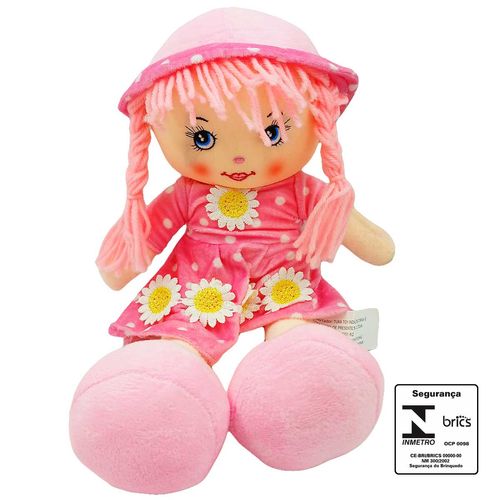 Boneca de Pelúcia 35cm em Poliéster Tuka Toys