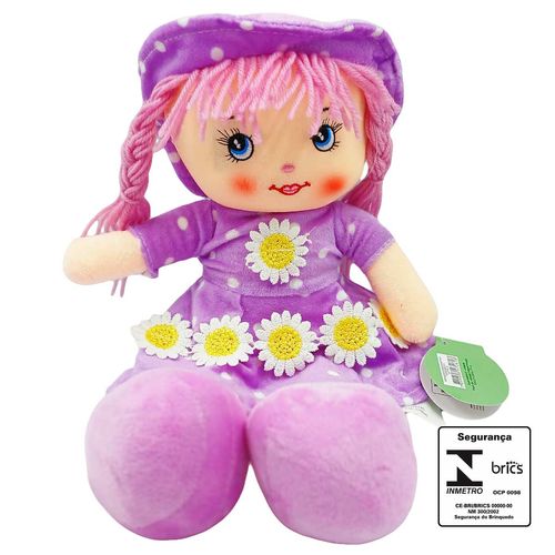 Boneca de Pelúcia 35cm em Poliéster Tuka Toys