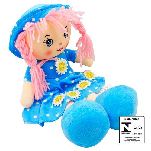 Boneca de Pelúcia 35cm em Poliéster Tuka Toys