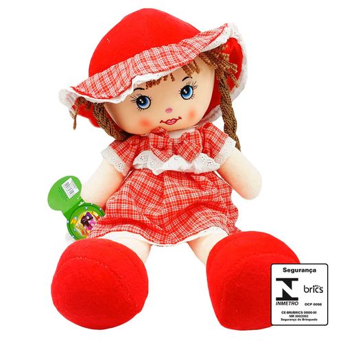 Boneca de Pelúcia 43cm em Poliéster Tuka Toys