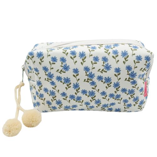Nécessaire Flores 17,5x10,5cm em Poliéster Qualis