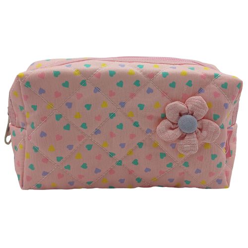 Nécessaire Coração 17x10cm em Poliéster Qualis